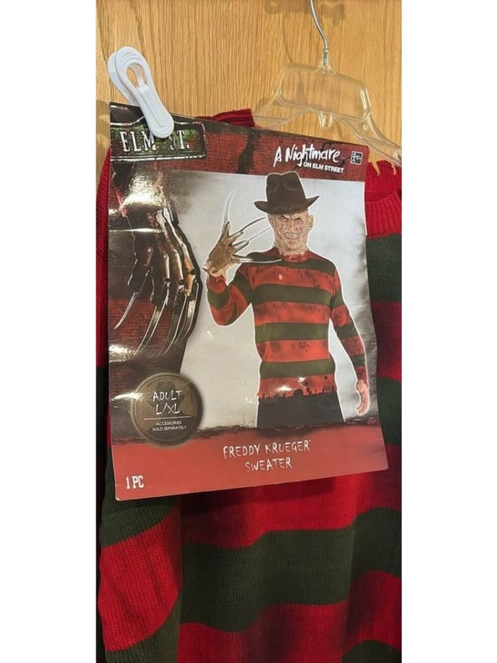 Freddy Krueger's A Nightmare On Elm Street Halloween Costume Adult Large NO MASK - Picture 3 of 6